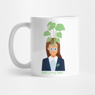 Really In My Head... Plant Head Business Woman Mug